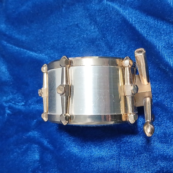 Antique Brass Drum Desk Analog Thermometer Made in France - Picture 6 of 12